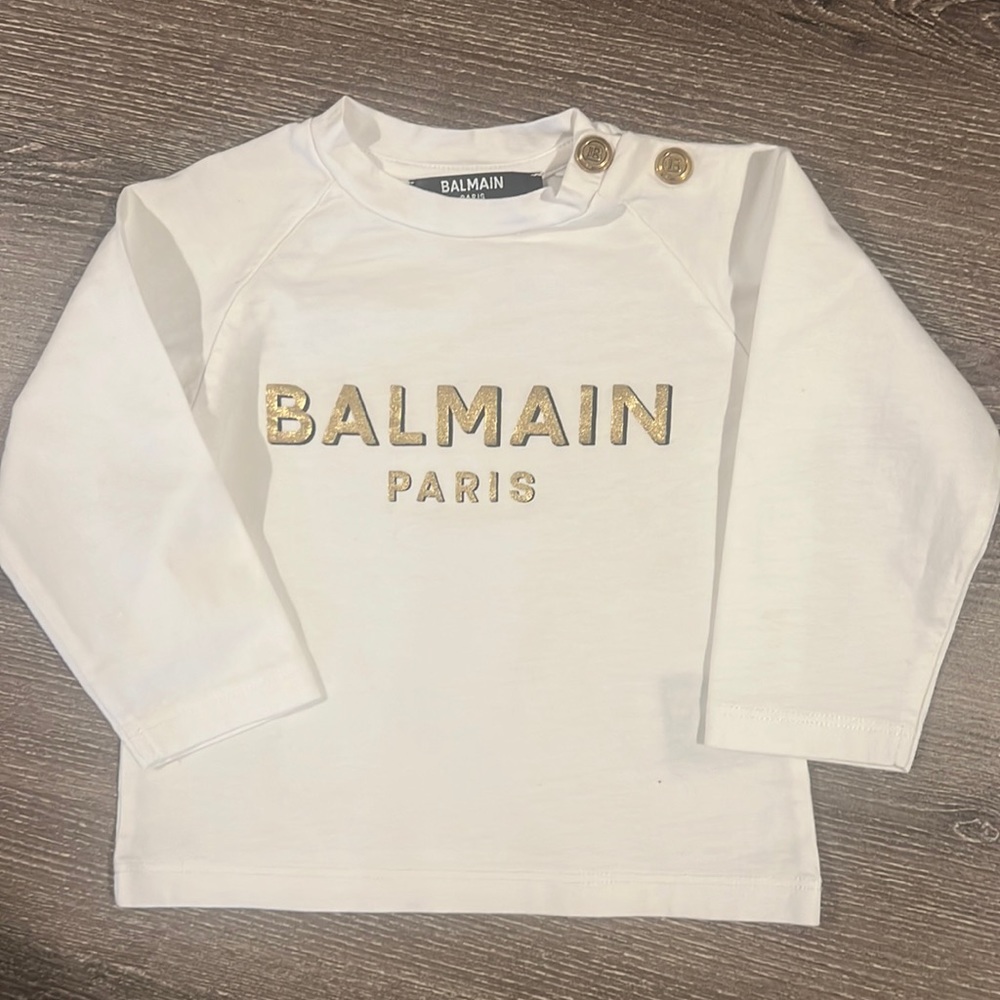 Balmain baby longe sleeve shirt